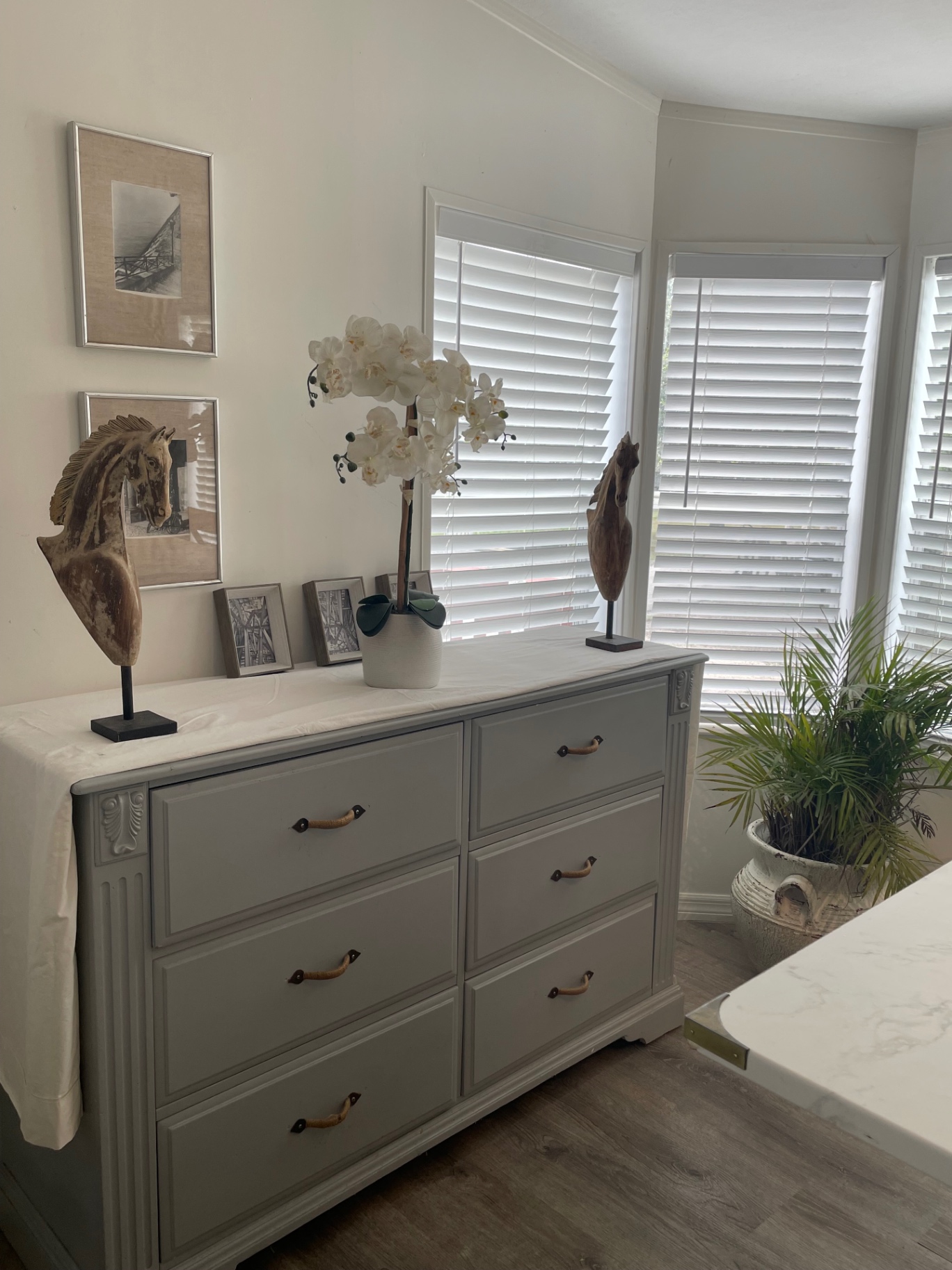Styled dresser with equestrian details